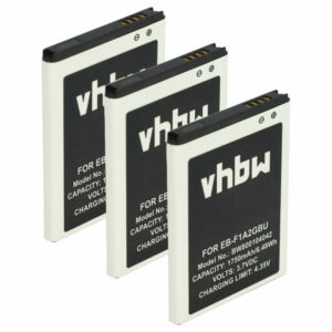 Bateria vhbw 3x para Samsung EB-F1A2/EB-F1A2GBU - 1750 mAh, 3.7V, Li-Ion
