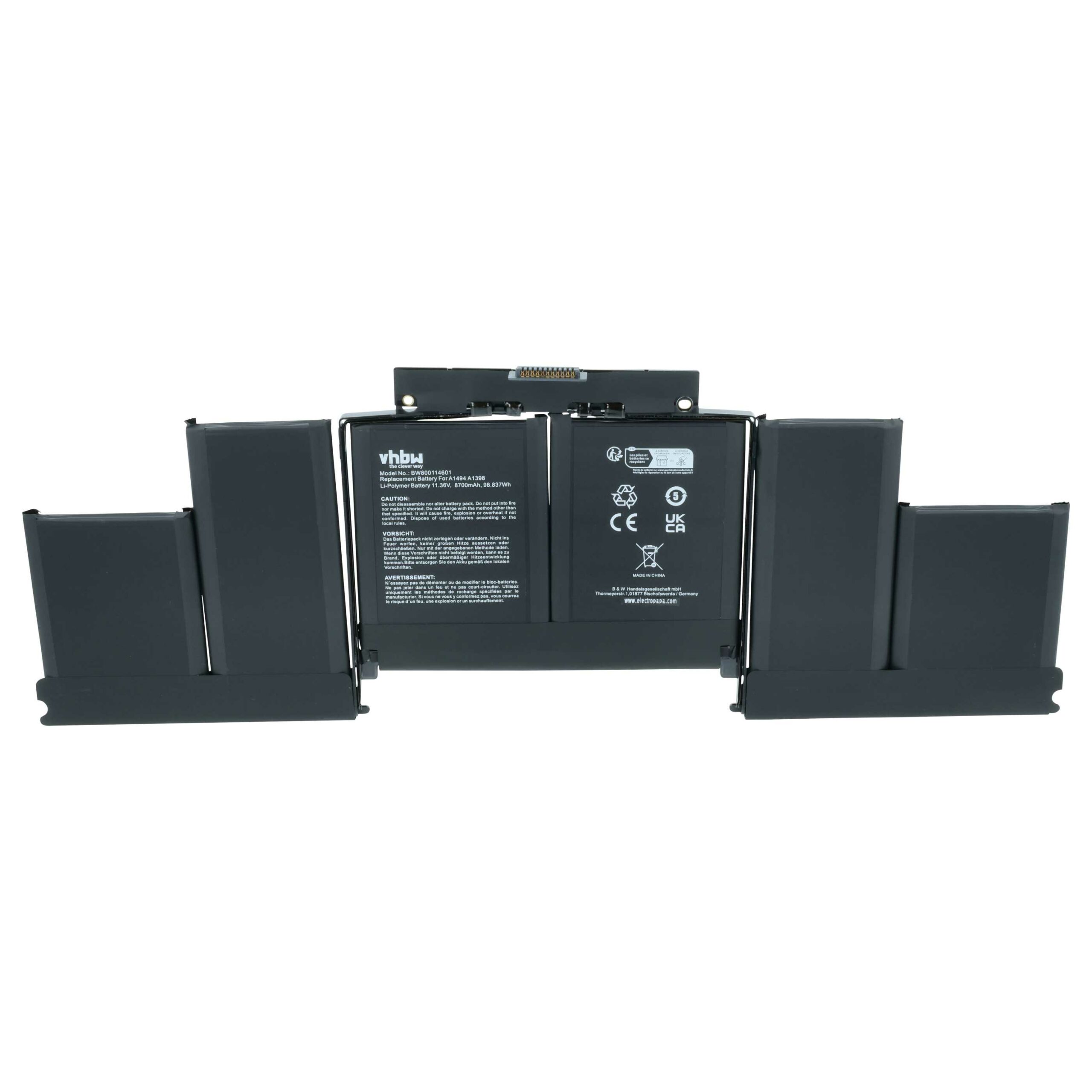 Bateria vhbw para Apple A1494, A1618 - 8700 mAh 11.36 V Li-polymer - Image 3
