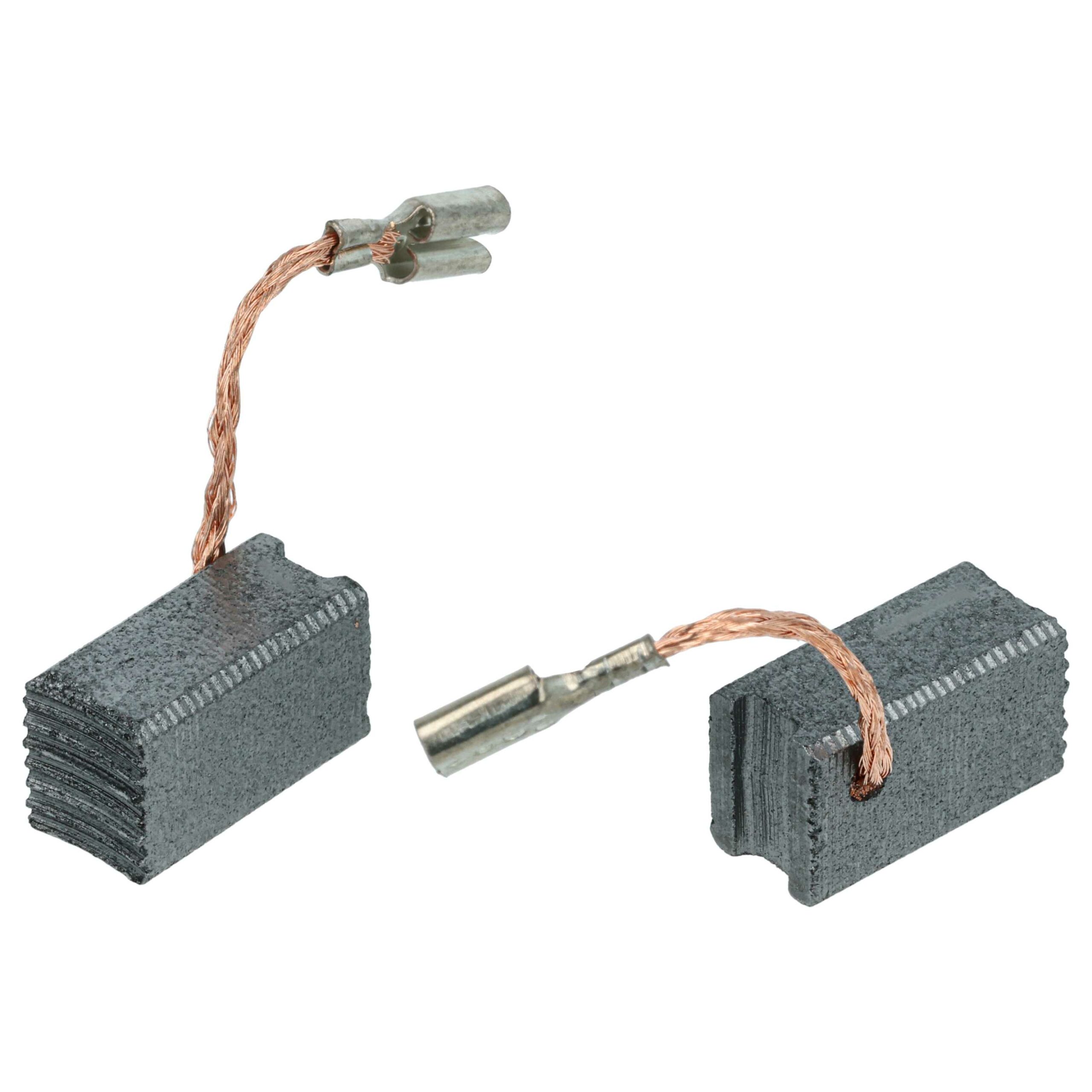 2x Escovas de Carvão vhbw para Bosch 250 CE 3601B30 000 até 080 - 6.5x8x13 mm