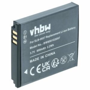 Bateria vhbw SLB-0937 para Samsung - 600mAh, 3.7V, Li-Ion