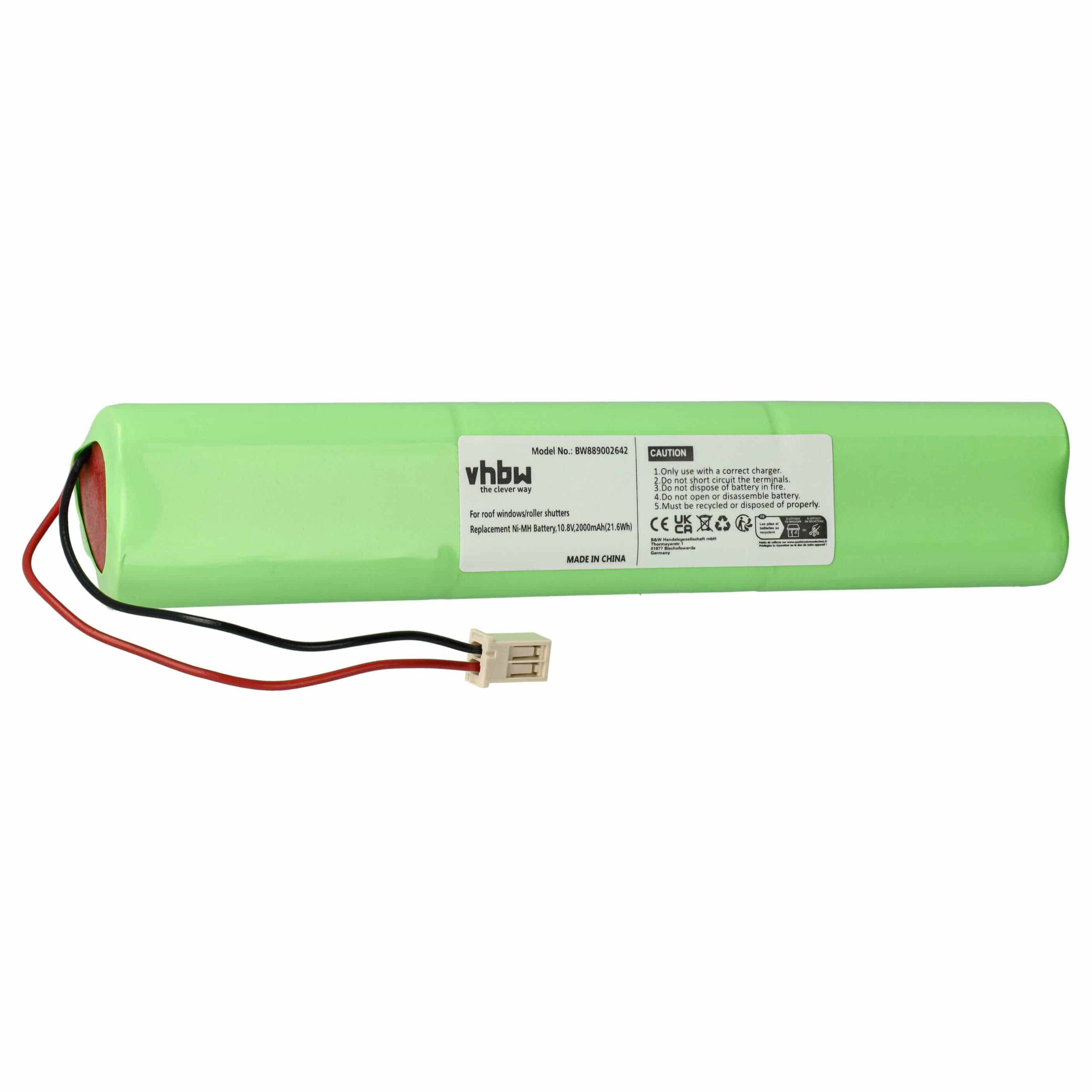 Carregador com Bateria 2000 mAh compatível com Velux 946933, 946930, GP210AFHT, 846933 - Image 3
