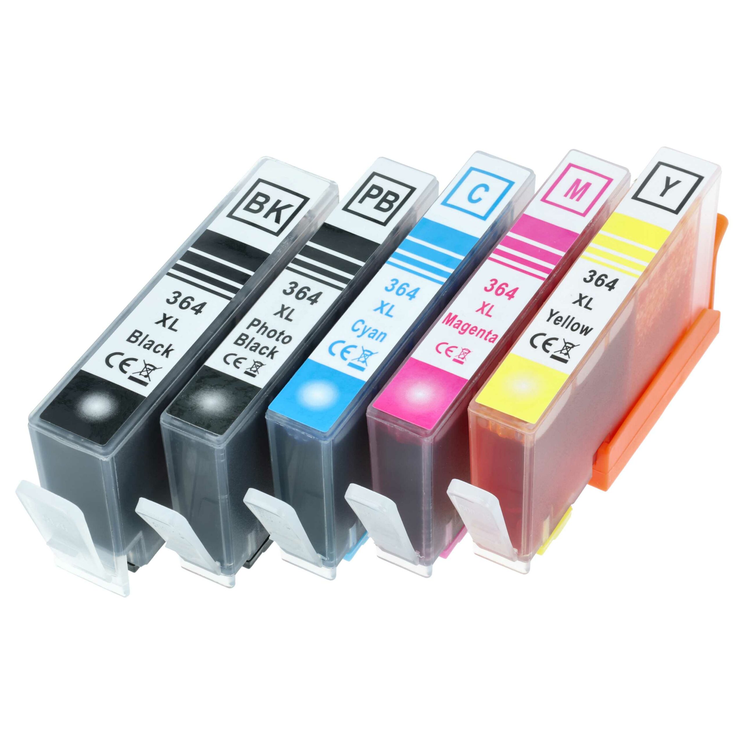 5 Cartuchos de Tinta para HP Deskjet 3070 - Preto, Ciano, Magenta, Amarelo + Preto Fotográfico vhbw