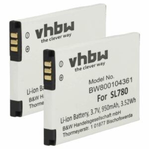 2x Bateria substitui Siemens S30852-D2152-X1 para telefone Gigaset - 950 mAh 3.7 V Li-Ion