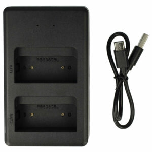 Carregador Duplo + Cabo USB C vhbw para Palfinger 1026, 13445, 16131 - Walkie Talkie 7.2V, 0.6A
