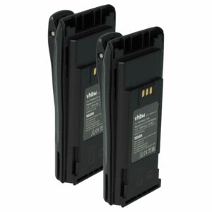 2x Bateria para Motorola NNTN4497A, NNTN4497, NNTN4496AR, NNTN4496 - 1400 mAh 7.2 V NiMH + Clip de Cintura vhbw