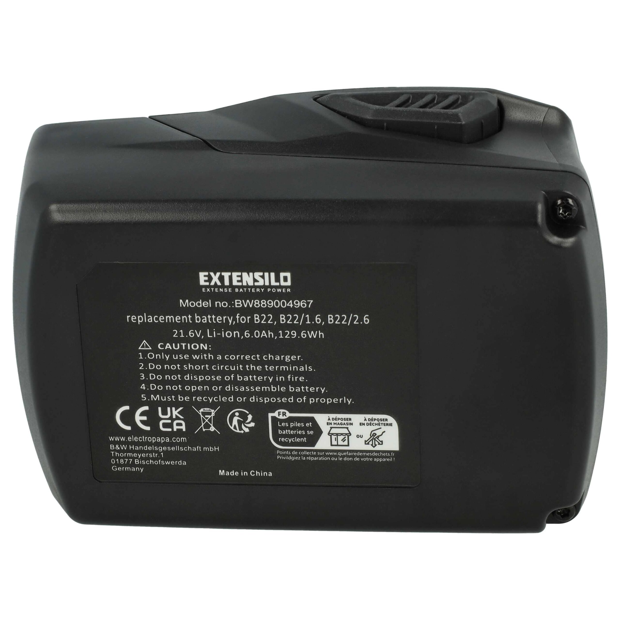 Bateria vhbw 21.6V 6000 mAh para ferramentas Hilti - compatível com 2018498, 2136393, 2136395, 2183185 - Image 3