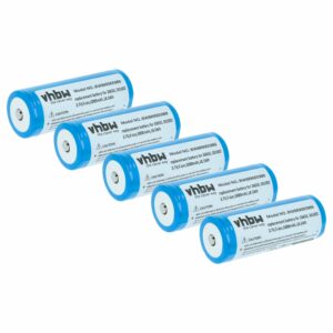 Pack 5 Baterias vhbw 5000 mAh 3.7V Li-Ion Compatíveis Ledlenser 501002