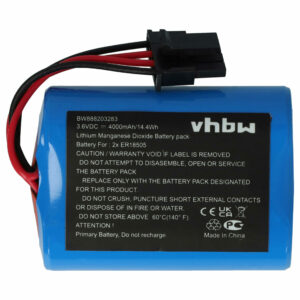 Bateria de Substituição para Sistemas de Alarme Visonic 103-304742-2, 2XER18505M - 4000 mAh 3.6 V Li-SOCl2