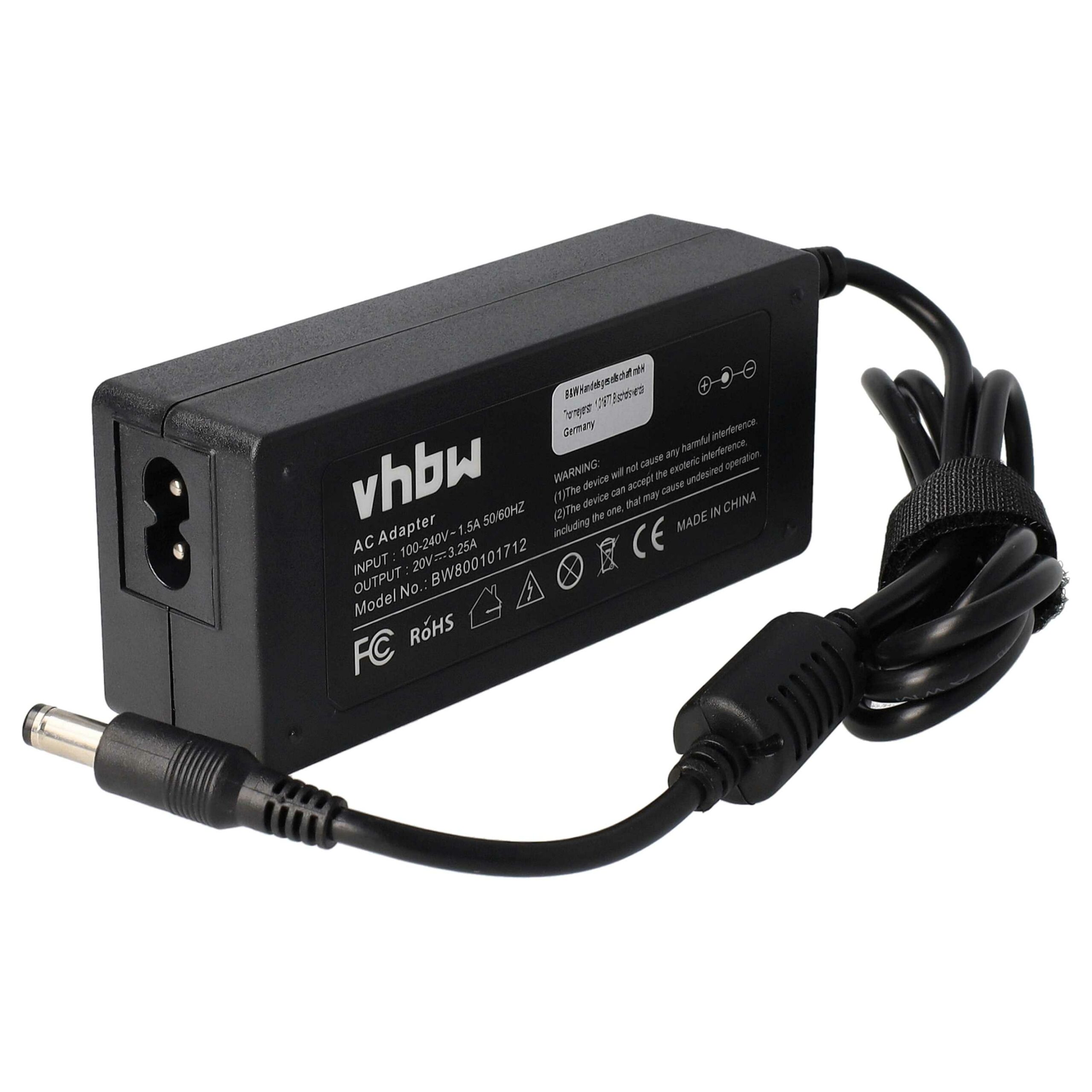 Adaptador de Alimentação vhbw para Fujitsu Siemens, Lenovo, Polk e Zebra - 65 W, 200 cm - Image 3