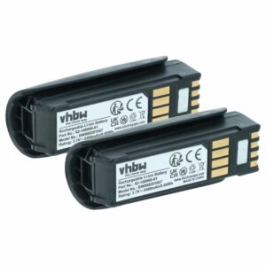 2x Bateria vhbw 2400 mAh 3.7V para Symbol / Motorola / Zebra Scanner POS (82-108066-1, KT-BTYMT-01R)