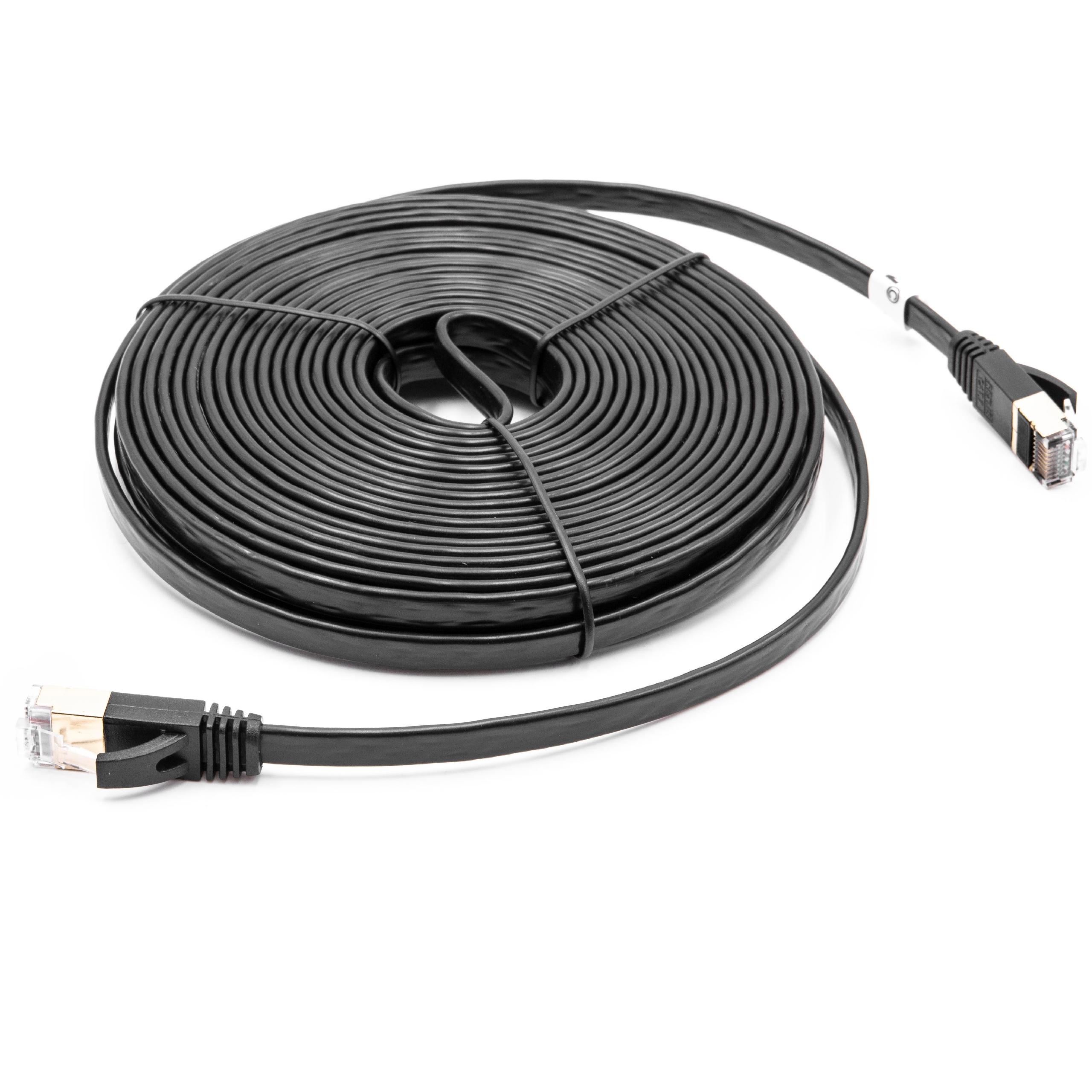 Cabo Ethernet Cat.7 10m para Rede Doméstica e Empresarial - Preto Plano vhbw - Image 2