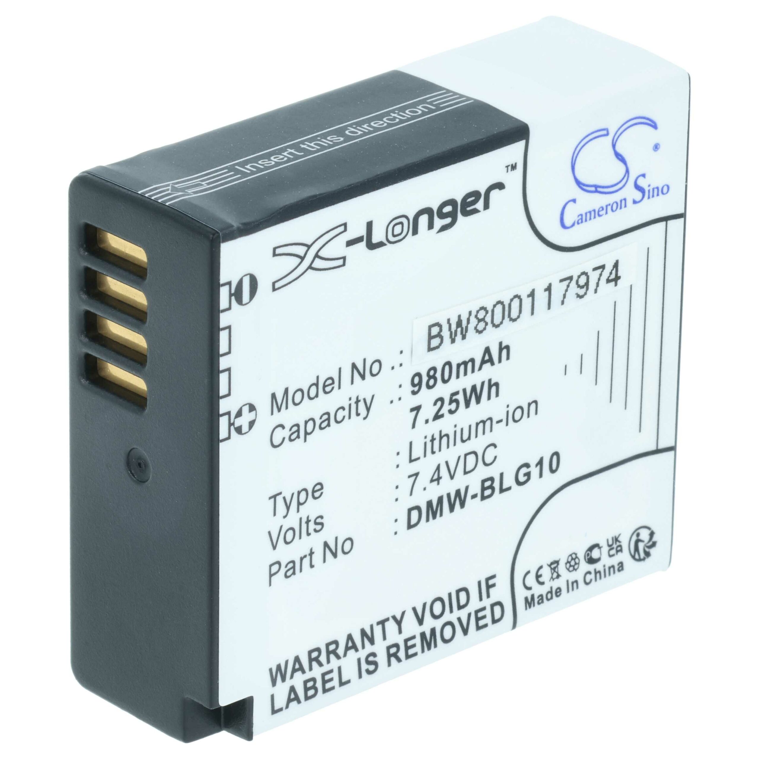 Bateria vhbw para Leica BP-DC15E, BP-DC15 - 980mAh, 7.4V, Li-Ion