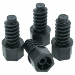 4x Pés Ajustáveis para Forno Grundig e outros - Substituição Altus 250100057 - 9,6 cm, Preto