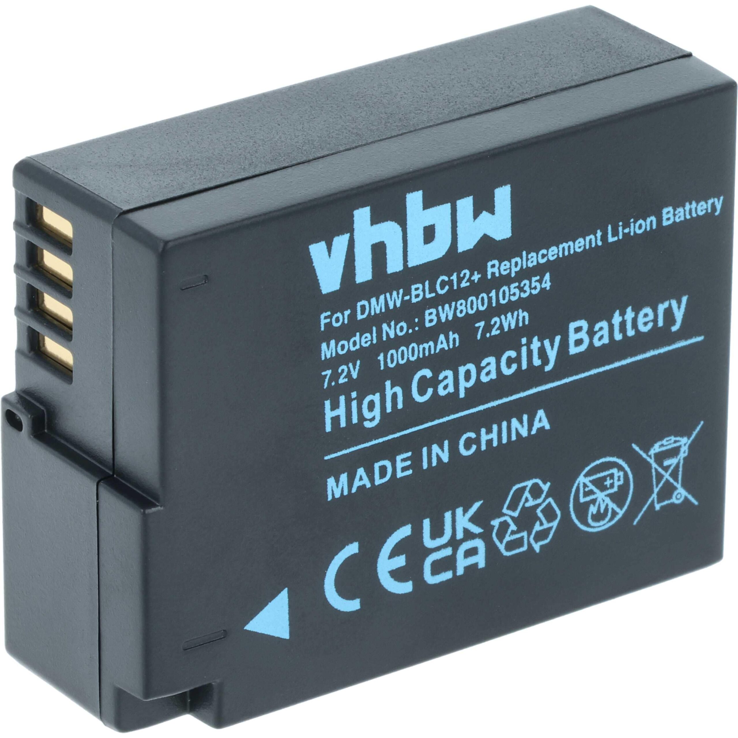 Bateria vhbw compatível com Leica BP-DC12 - 1000mAh, 7.2V, Li-Ion com Chip de Informação