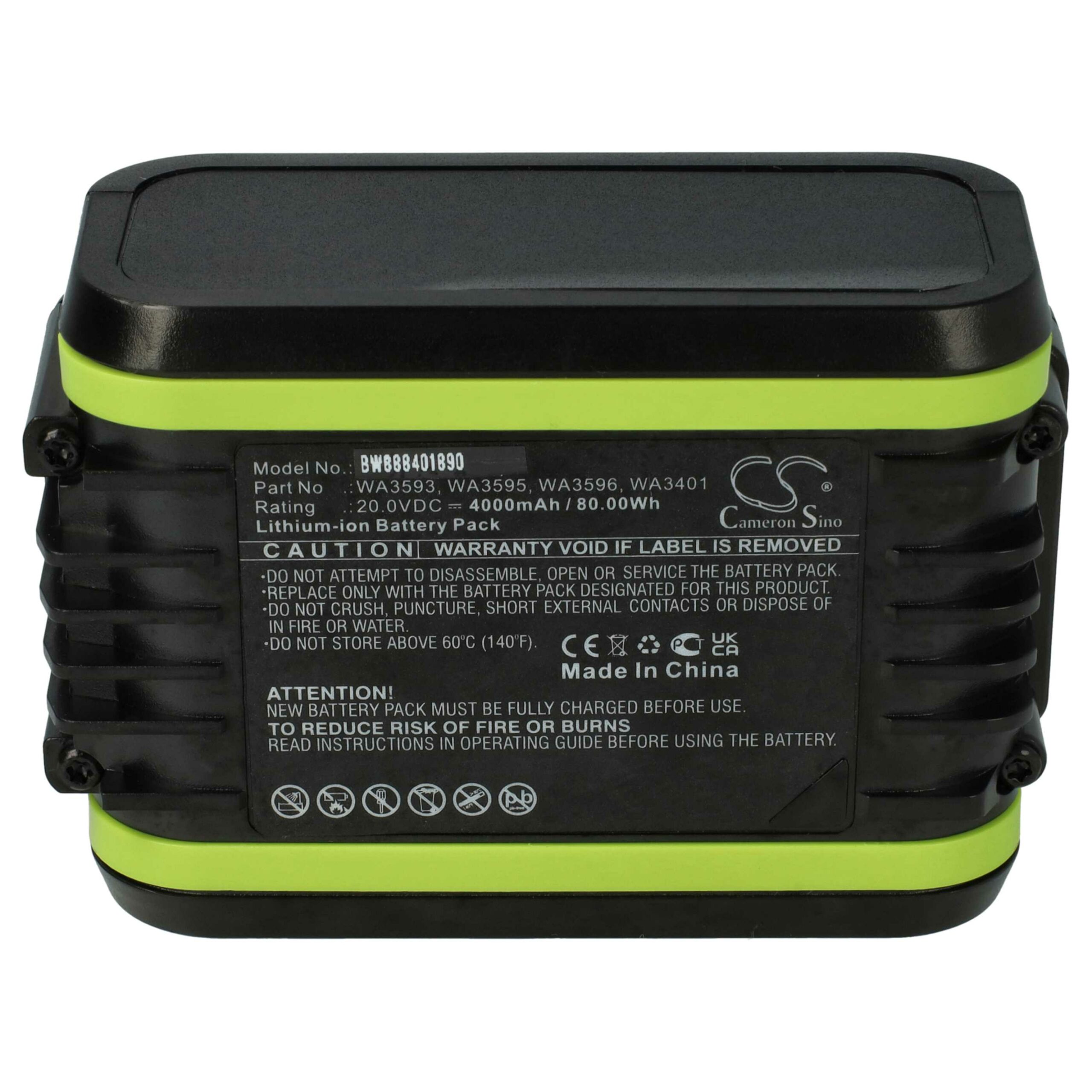 Bateria vhbw compatível com Rockwell RW9351.1 – 4000 mAh, 20 V, Li-Ion - Image 3