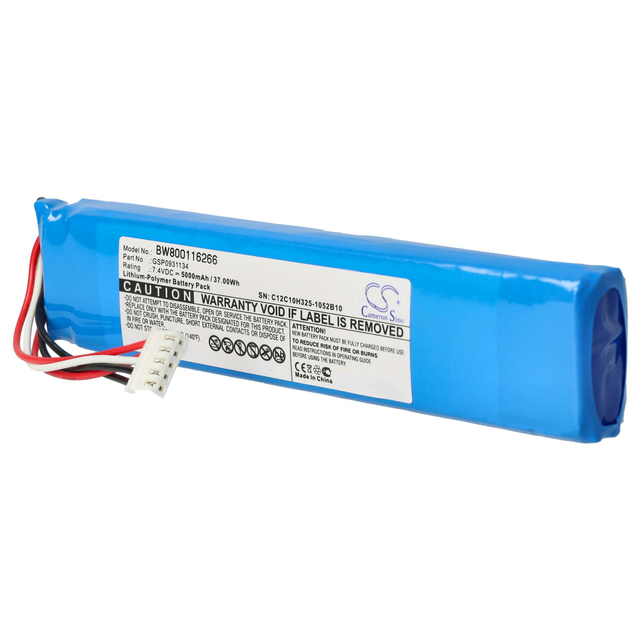Bateria vhbw para colunas JBL XTREME - Li-polímero 5000 mAh (substitui GSP0931134)