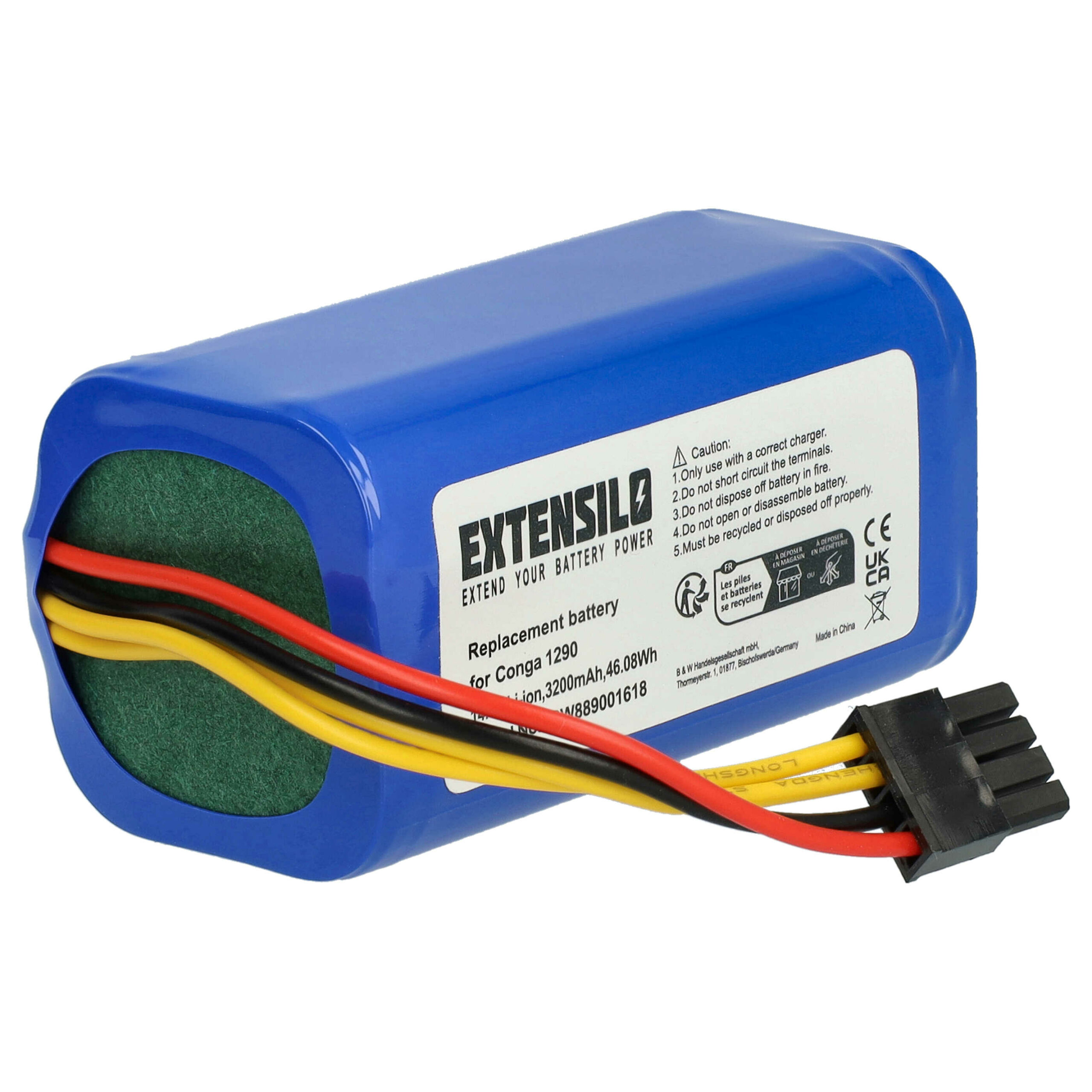 Bateria EXTENSILO compatível com Blaupunkt 6.60.40.04-0, 6.60.40.05-0 - 3200mAh, 14.4V, Li-Ion - Image 3