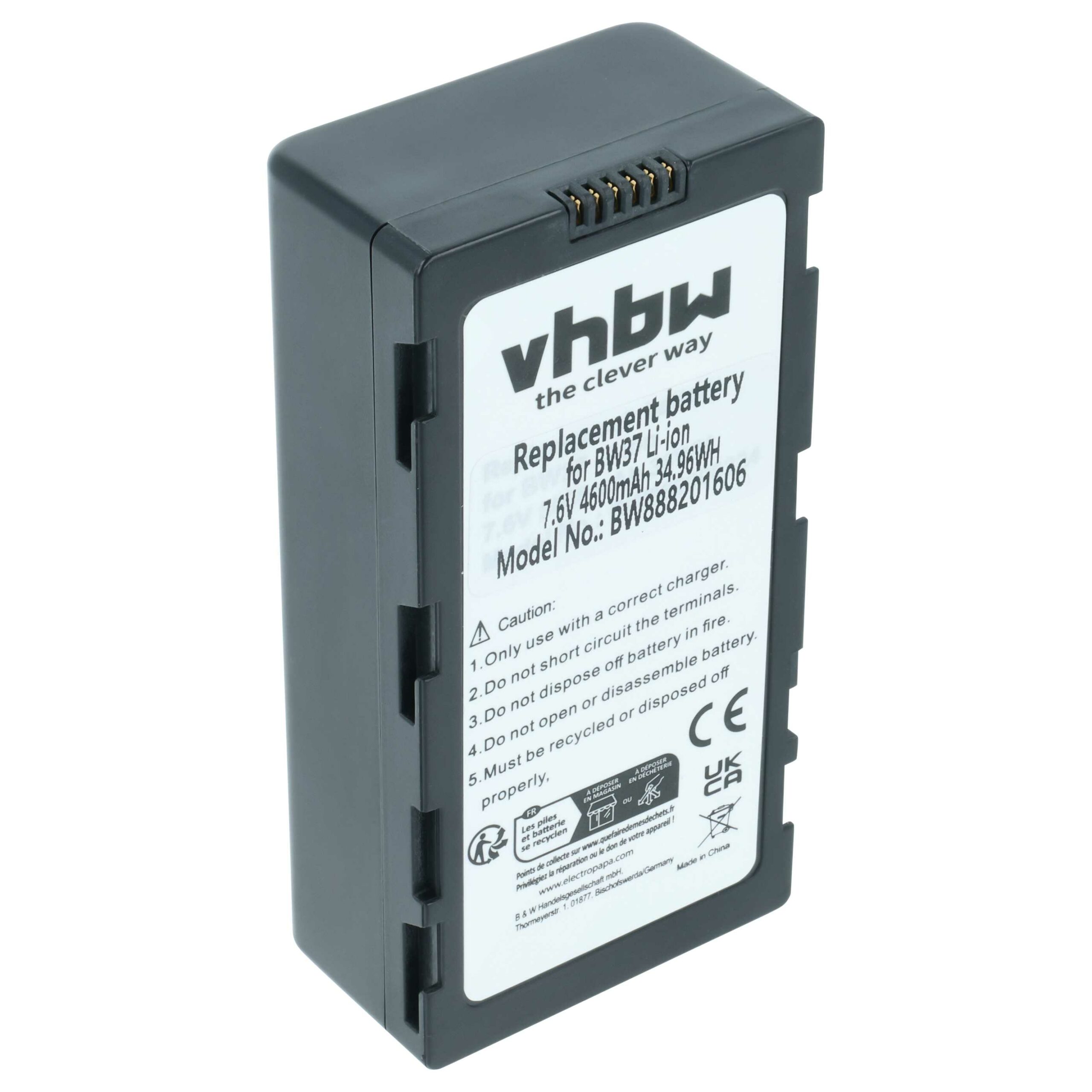 Bateria para Comando de Drone DJI - vhbw CP.BX.000229, WB37 4600mAh, 7.6V