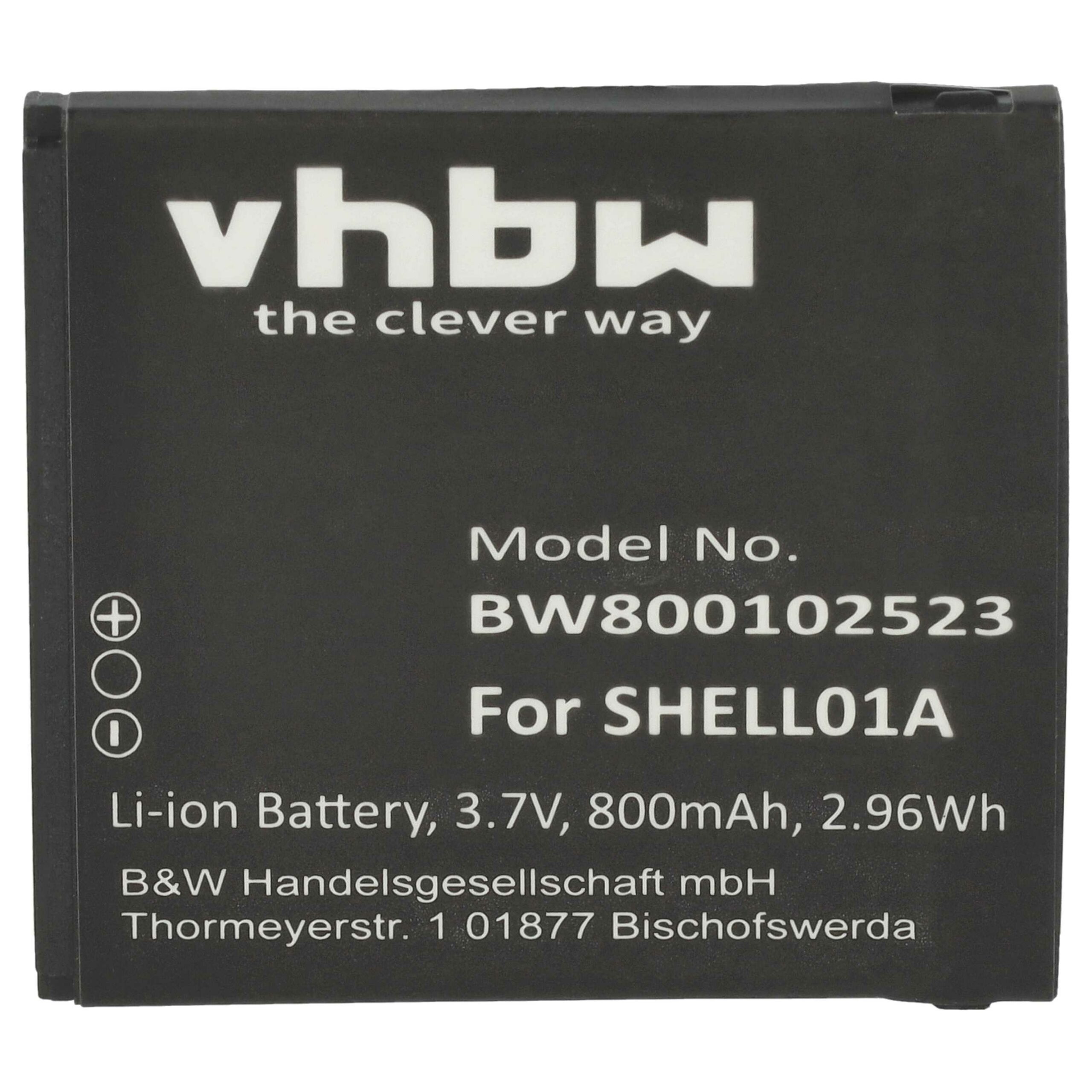 Bateria de substituição para Doro SHELL01A - 800 mAh 3.7 V Li-Ion vhbw - Image 3