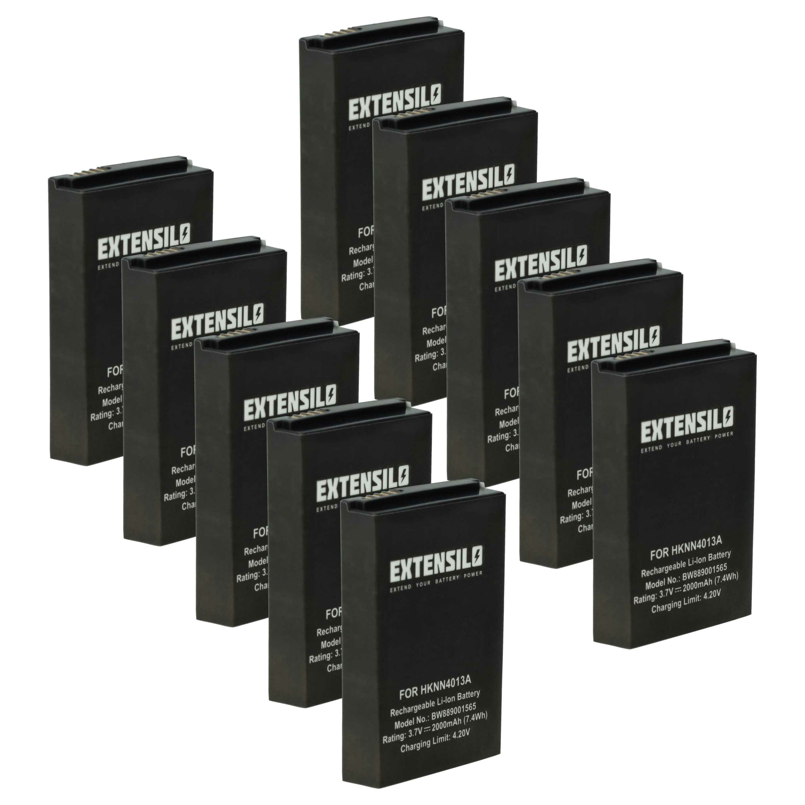 Bateria 10x para Rádio Motorola BT90, BT110, HKLN4440B, BT60 - 2000 mAh 3.7 V Li-polymer
