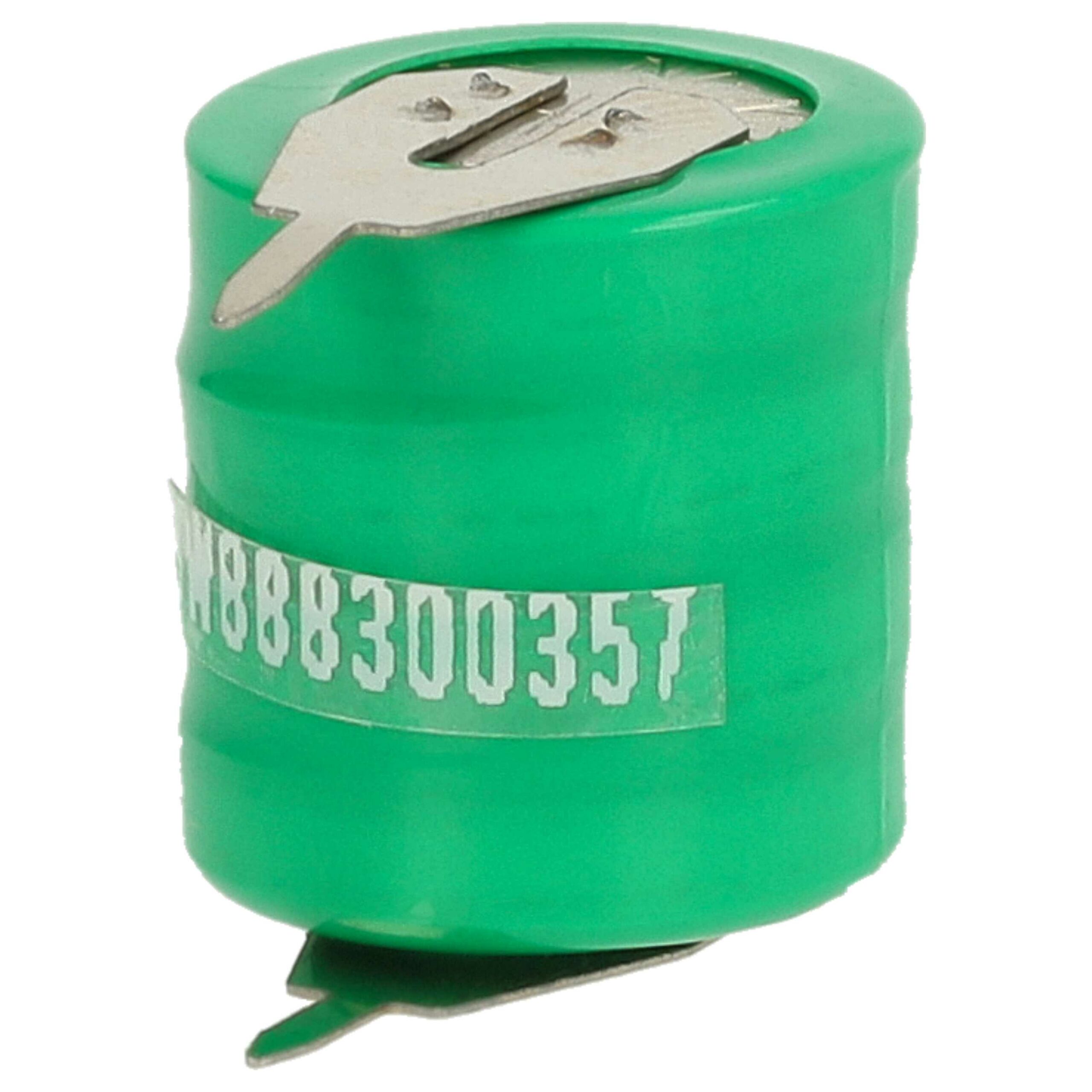Pack 5x Pilhas Botão Recarregáveis vhbw Tipo 4/V15H - 15 mAh 4.8 V NiMH com 2 Contactos - Image 2
