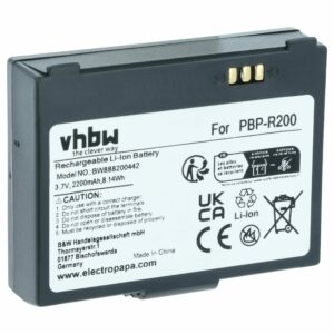 Bateria vhbw para Impressora Bixolon PBP-R200 - 2200 mAh 3.7 V Li-Ion