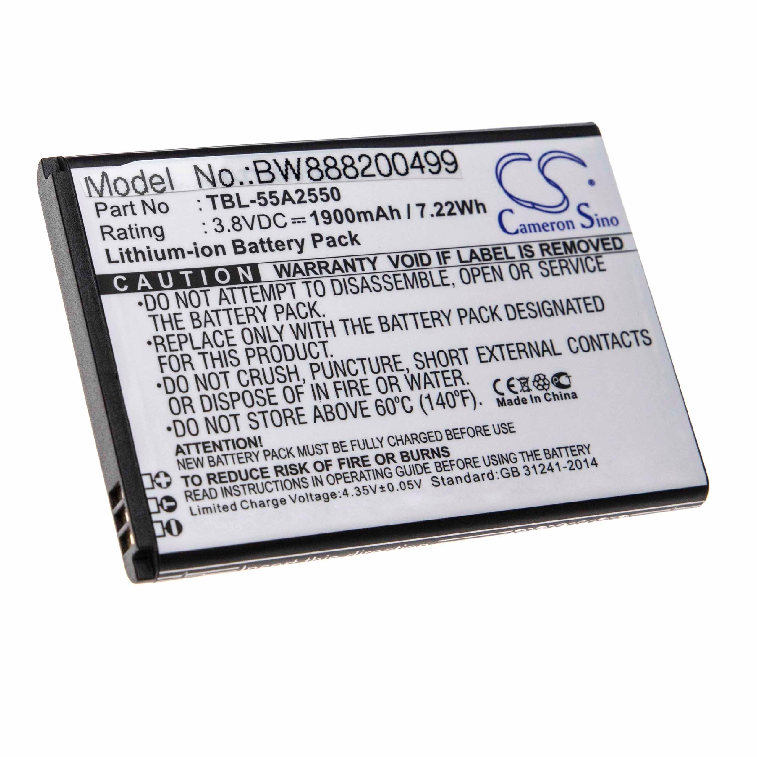 Bateria para Router Móvel TP-Link TBL-55A2550 - 1900 mAh 3.8 V Li-Ion vhbw
