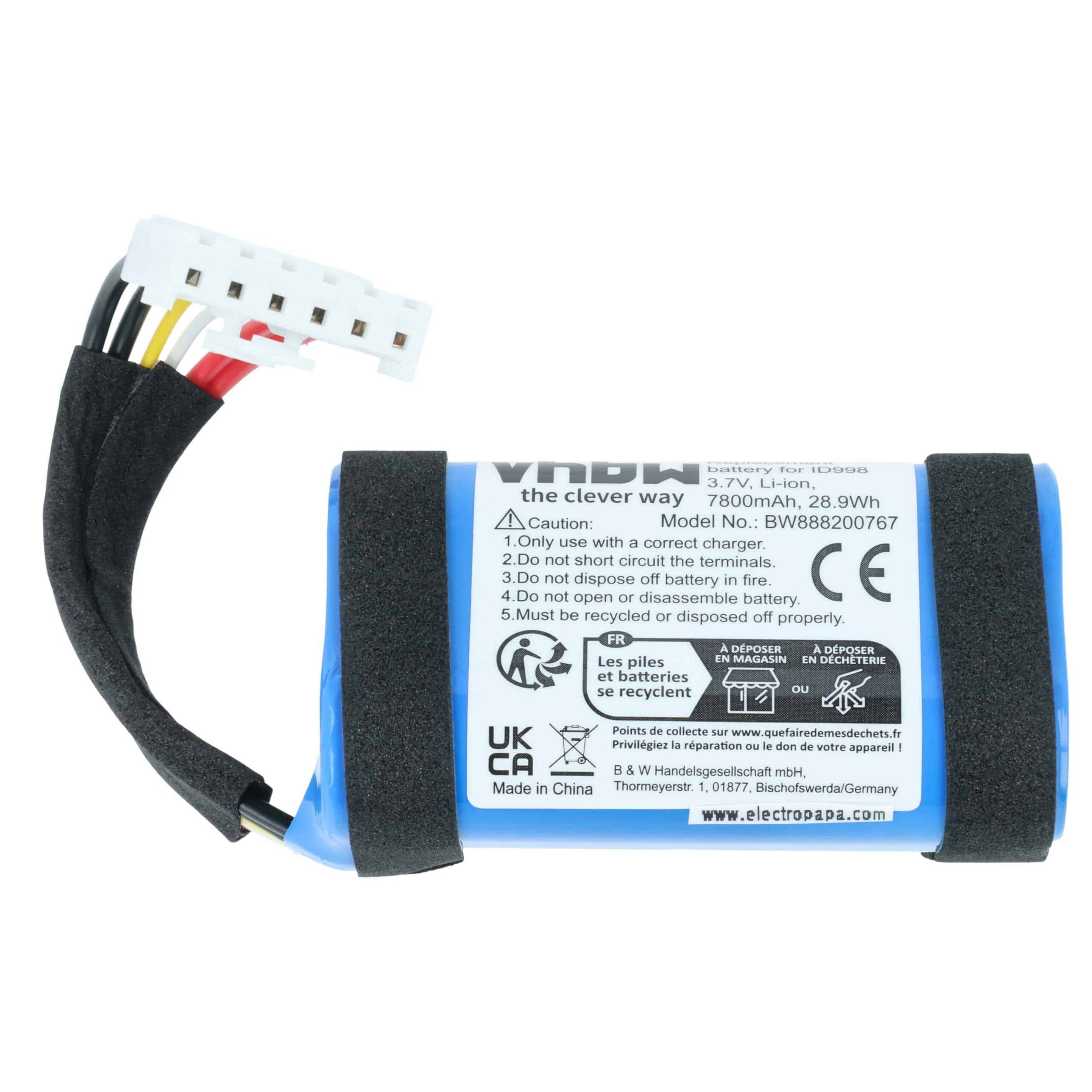 Bateria vhbw para JBL Charge 4 - 7800 mAh Li-Ion - Image 3