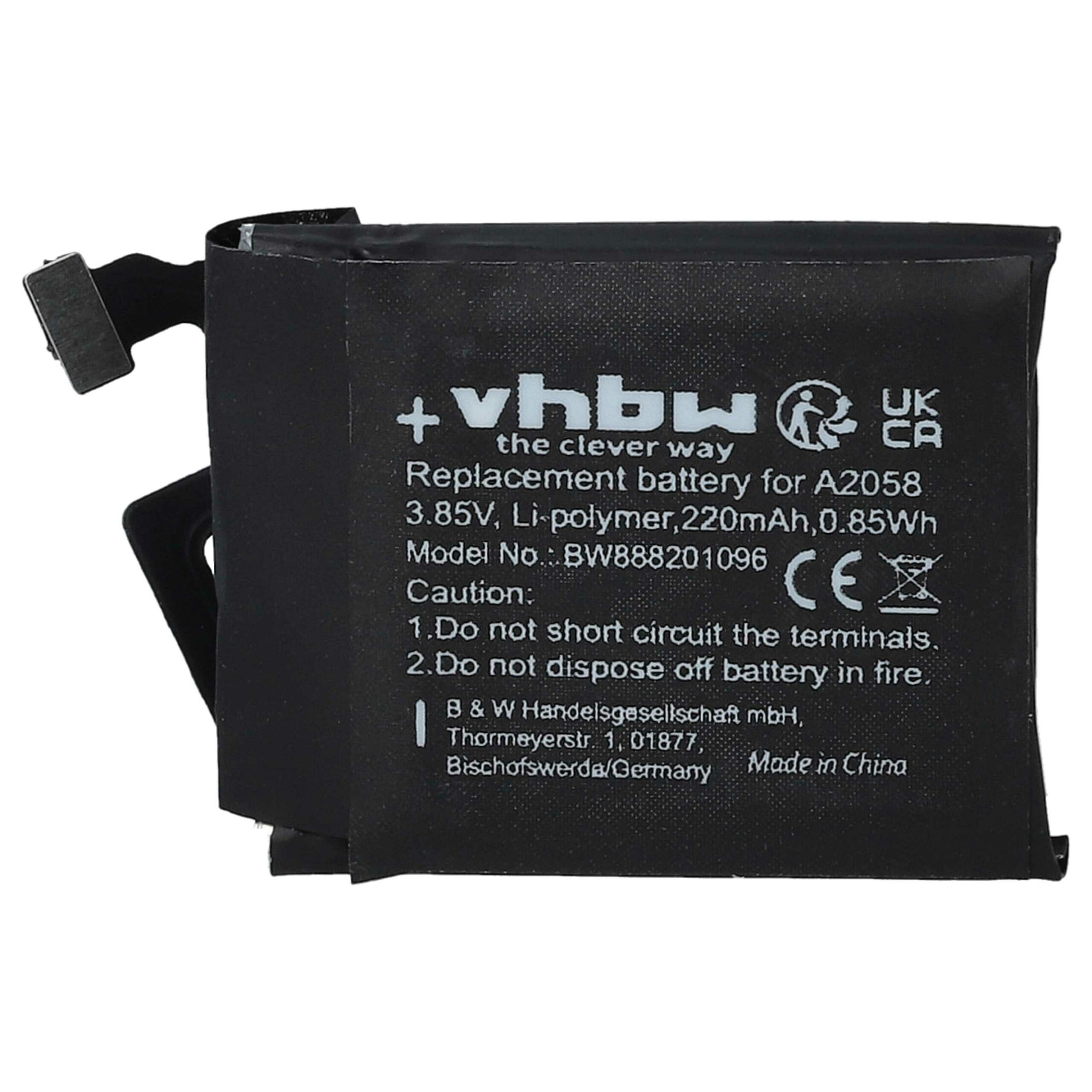 Bateria vhbw para Apple Watch A2058 - 220 mAh 3.85 V Li-polymer - Image 3