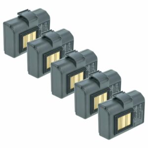Bateria vhbw para Impressora Zebra - 5 unidades - 2600 mAh 7.4 V Li-Ion