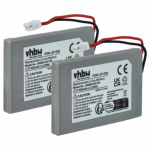 Bateria vhbw para Comando PlayStation - 600 mAh 3.7V Li-Ion (substitui Sony LIP1359, LIP1859, LIP1472) - Pack 2x