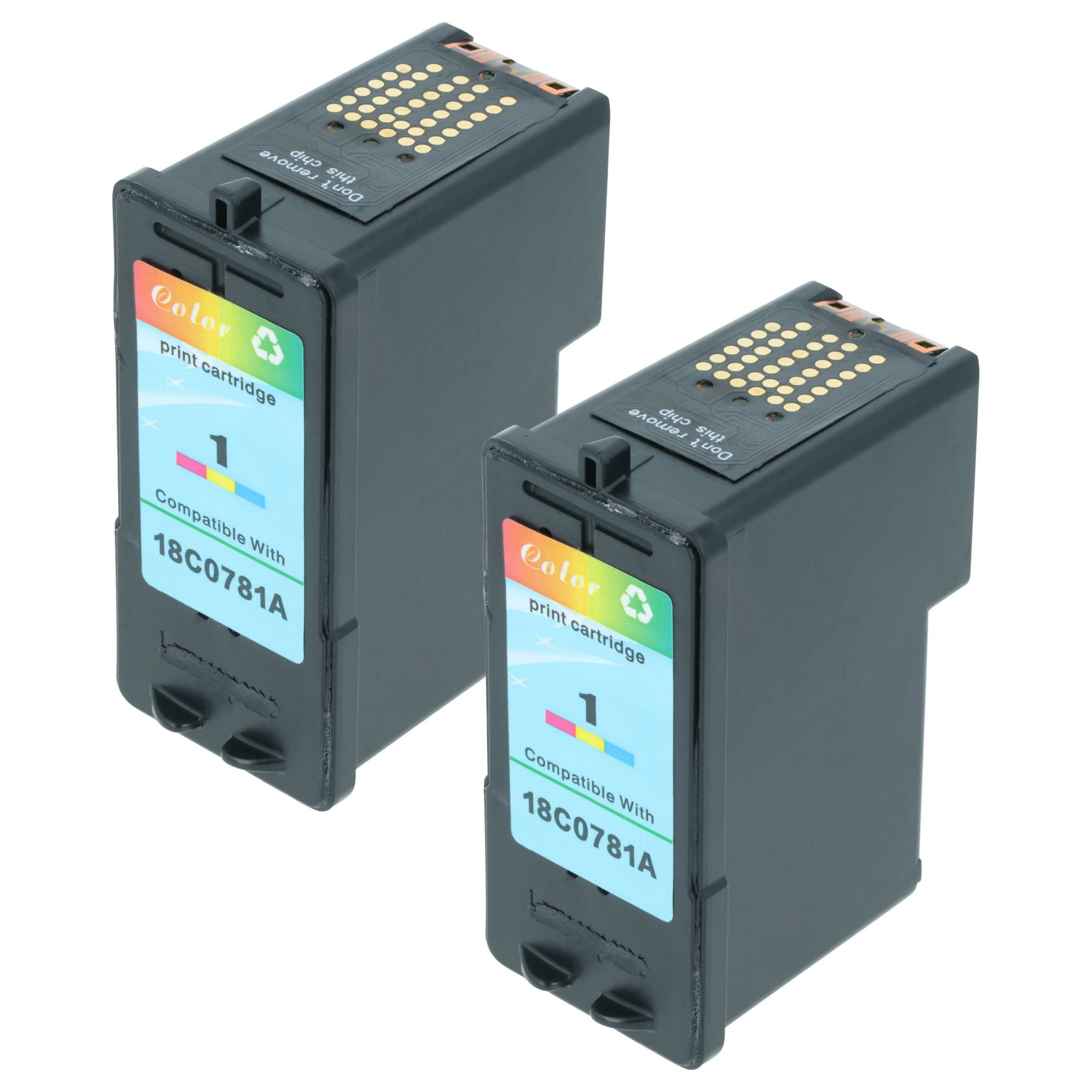 2x Cartuchos de Tinta compatíveis com Lexmark Nº 1, 18CX781E, 18C0781E X2310 - C/M/Y