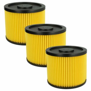 3x Cartucho Filtro para Aspirador Einhell 23.511.10, 2351110 Basic - vhbw Amarelo