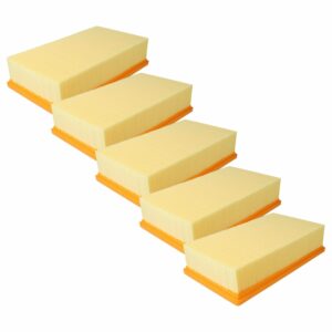 5x Filtro Plissado Substituição Bosch 2 607 432 034, 2 607 432 033 - vhbw para Aspirador