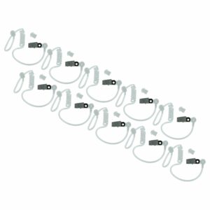10x Tubo Acústico vhbw para Auscultador Motorola FTN6707 - Espiral Silicone/Metal com Adaptador e Clip