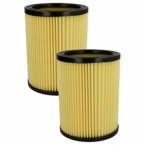 2x Filtro de Substituição para Aspirador Hikoki Hitachi 710060 - vhbw Preto/Amarelo