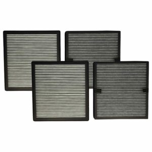 Conjunto de 4 Filtros vhbw para Purificador Ideal 8734001 - Filtro HEPA e Carvão Ativado