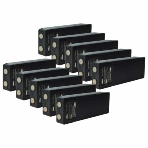 Pack de 10 Baterias vhbw Compatíveis com Telecomandos Palfinger Scanreco 17162, 708031757, 16131, 1026, 13445 - 2500 mAh