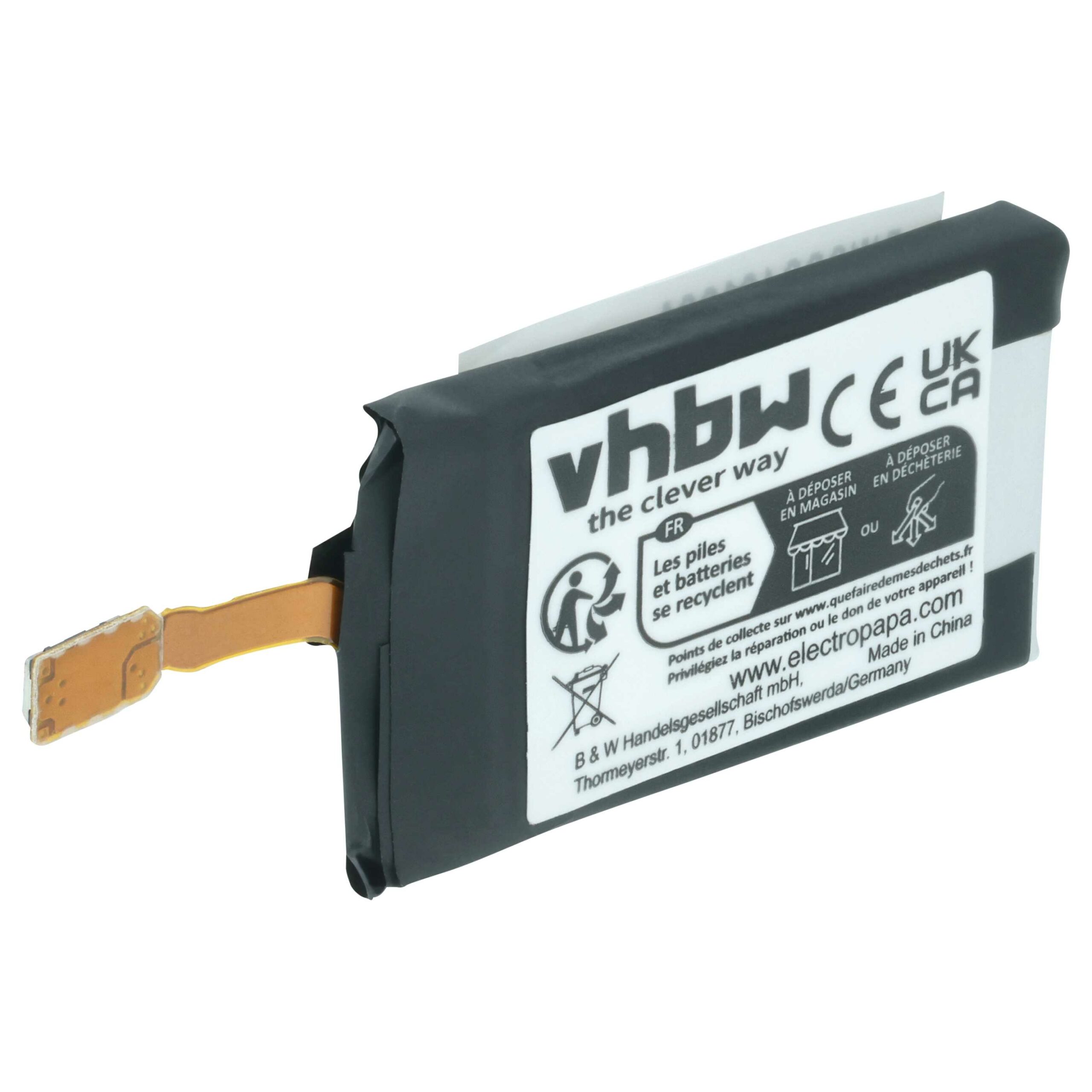 Bateria de Substituição vhbw para Samsung Smartwatch GH43-04770A, EB-BR365ABE - 200 mAh 3.85 V Li-polímero