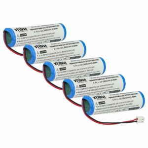 Bateria vhbw 2600 mAh 3.7 V Li-Ion para Lâmpada Zafferano (5 unidades)