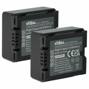 Bateria vhbw para Câmara Hitachi/Panasonic DZ-BP07s, DZ-BP14s, DZ-BP21s - 600 mAh 7.2 V Li-Ion (Pack 2x)