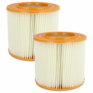 2x Filtro Pregueado vhbw para Aspirador Allaway 210813, 10819, 2577, 10813 - Laranja/Branco