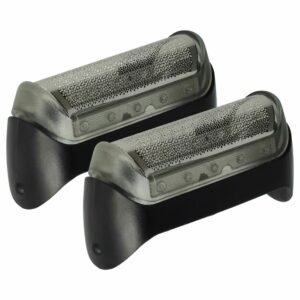 2x Lâmina de Barbear para Braun 5733700, 5733701, 20s, 20B, 10B, 5733702 - vhbw com Moldura, Preto/Prateado