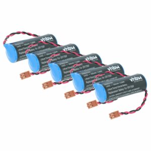 Bateria de Substituição 5x para Controlador Industrial Omron CS1W-BAT01 - 3500mAh 3.6V Li-SOCl2