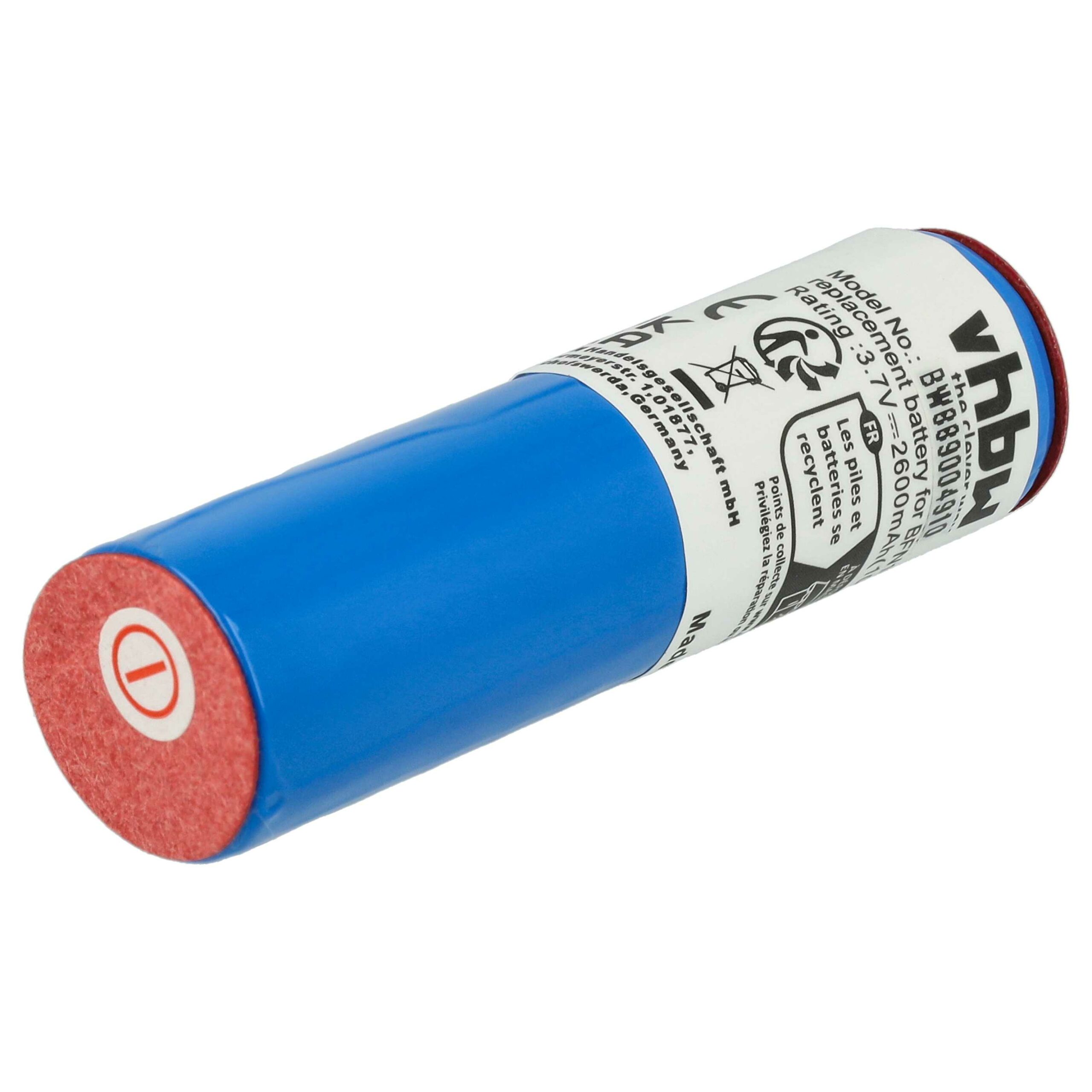 Bateria de Botão vhbw 2.6 Ah 3.7V Li-Ion com Etiqueta de Soldadura U - Image 2