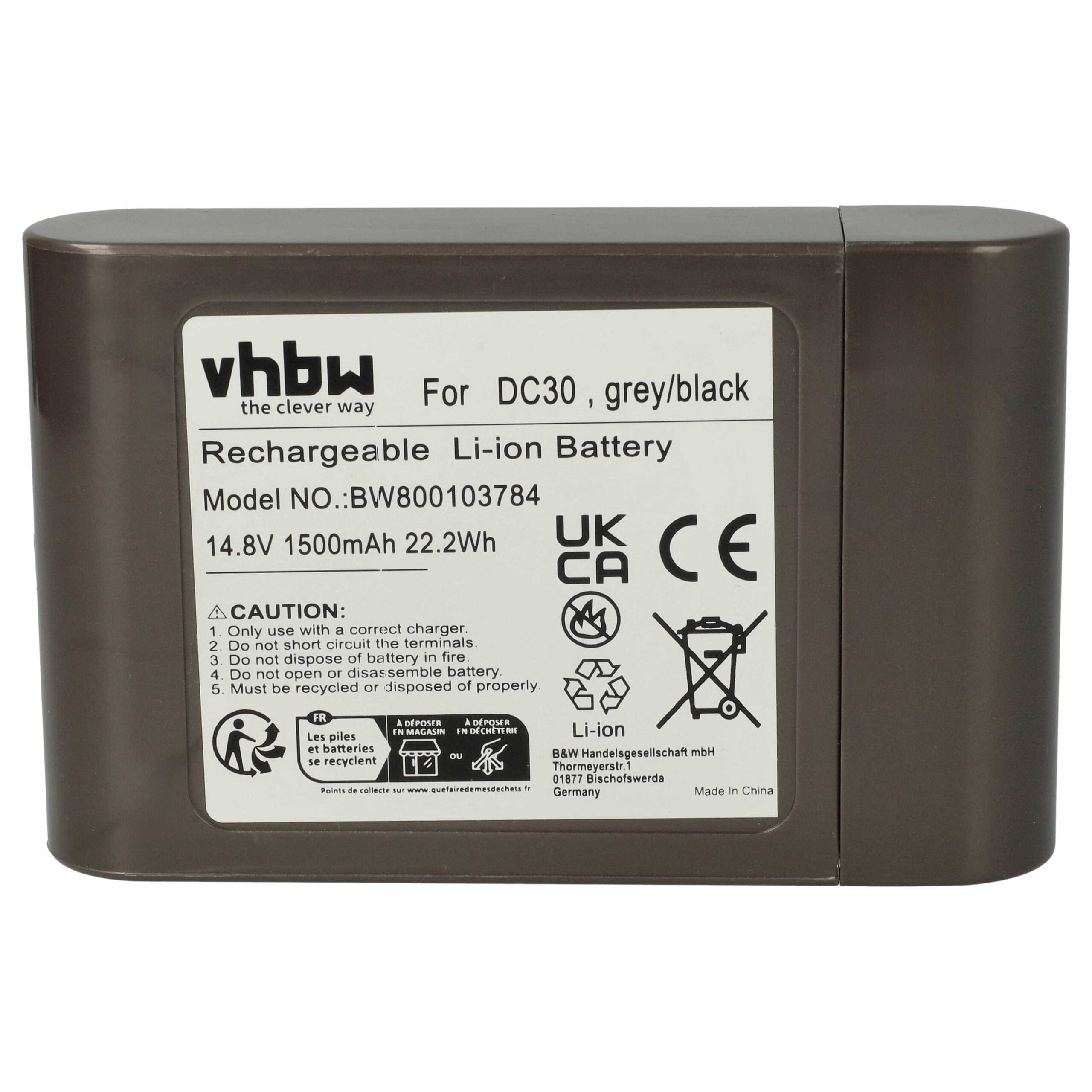 Bateria vhbw para Dyson 14.4V 1500mAh Li-Ion (17083-3009, 17083-4810, 17083-01-03, 17083-11) - Image 3