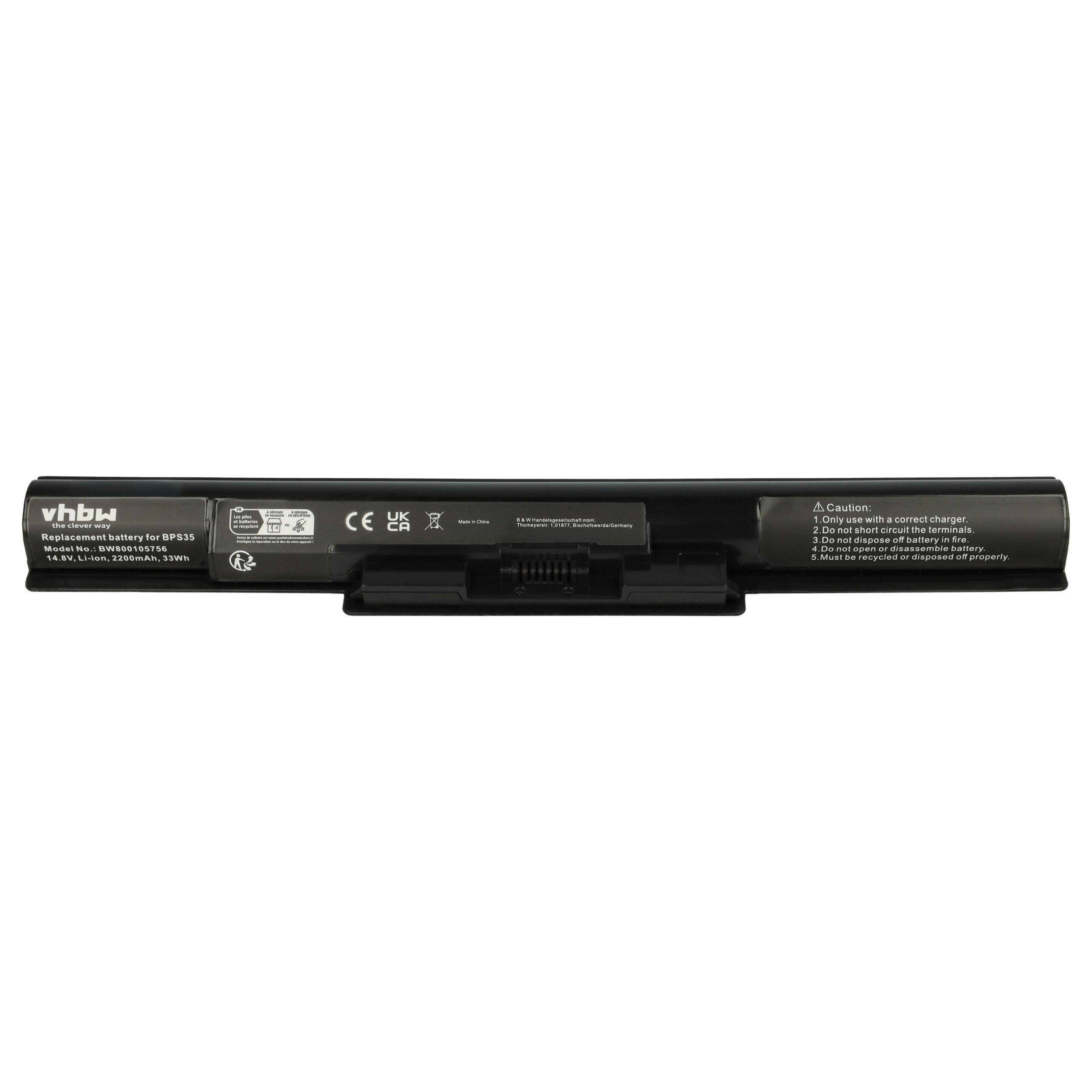 Bateria vhbw para Sony VGP-BPS35A, VGP-BPS35 - 2200 mAh 14.8 V Li-Ion - Image 3