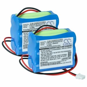 Bateria para Sistema de Alarme vhbw 2x 2000 mAh 7.2V NiMH - Compatível com Visonic/SecureLink/BT