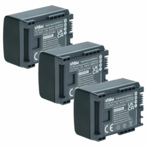 Bateria vhbw 3x para câmaras Canon BP-808 - 750 mAh 7.2 V Li-Ion
