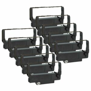 10x Fita de Tinta Compatível Epson C43S015451, 655N para Impressoras Hyundai Matricial e Recibos - Violeta vhbw